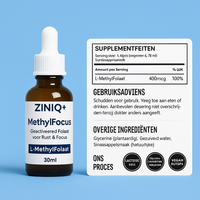 ZINIQ+ MethylFocus — Geactiveerd Folaat voor Volwassenen die Rust én Focus Willen