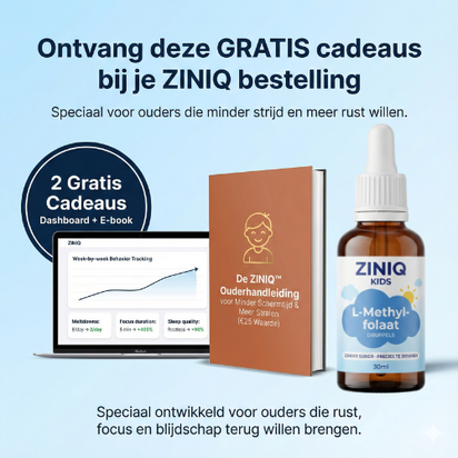 ZINIQ™ L-Methylfolaat | Meer rust. Meer focus en een kind dat zich weer goed voelt in zijn eigen hoofd.